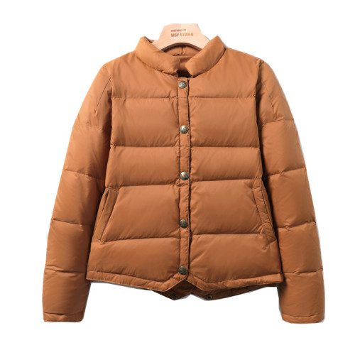 2025秋冬新款文藝輕薄款羽絨服女士短款立領寬松大碼白鴨絨外套潮 2025秋冬新款文藝輕薄款羽絨服女士短款立領寬松大碼白鴨絨外套潮