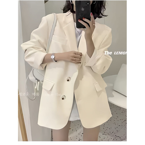 白色小西裝外套女2025春秋季新款休閒小衆韓系西服小個子chic上衣 白色小西裝外套女2025春秋季新款休閒小衆韓系西服小個子chic上衣
