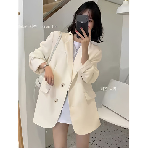 白色小西裝外套女2025春秋季新款休閒小衆韓系西服小個子chic上衣 白色小西裝外套女2025春秋季新款休閒小衆韓系西服小個子chic上衣