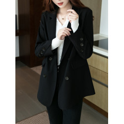 西裝外套女2025新款春秋超火短款咖色修身氣質名媛高級感休閒西服