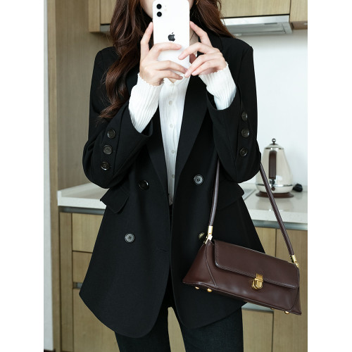 西裝外套女2025新款春秋超火短款咖色修身氣質名媛高級感休閒西服 西裝外套女2025新款春秋超火短款咖色修身氣質名媛高級感休閒西服