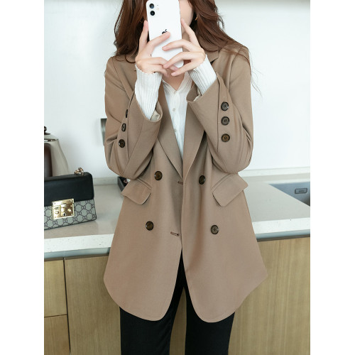 西裝外套女2025新款春秋超火短款咖色修身氣質名媛高級感休閒西服 西裝外套女2025新款春秋超火短款咖色修身氣質名媛高級感休閒西服