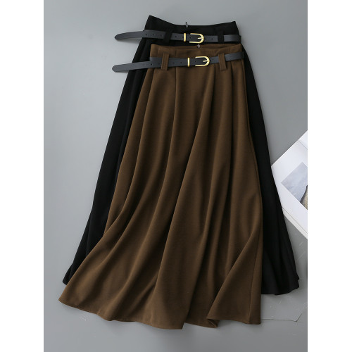 中長款毛呢半身裙女2025秋冬新款高腰顯瘦遮胯百褶裙大擺a字繖裙 中長款毛呢半身裙女2025秋冬新款高腰顯瘦遮胯百褶裙大擺a字繖裙