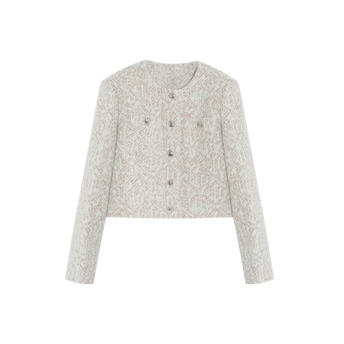 一顆小野莓小香風短外套女秋季新款高級感韓系氣質時尚粗花呢上衣