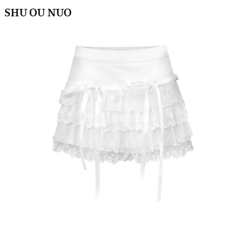 【】白色蛋糕裙女夏季芭蕾風蕾絲仙女短裙辣妹純欲蓬蓬半身裙 【】白色蛋糕裙女夏季芭蕾風蕾絲仙女短裙辣妹純欲蓬蓬半身裙