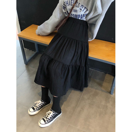 秋冬白色半身裙女小個子裙子雙層垂感a字長款蛋糕裙白裙半身長裙 秋冬白色半身裙女小個子裙子雙層垂感a字長款蛋糕裙白裙半身長裙