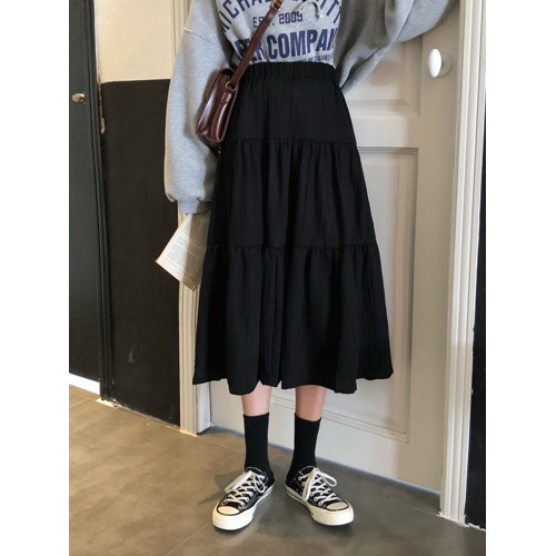 秋冬白色半身裙女小個子裙子雙層垂感a字長款蛋糕裙白裙半身長裙 秋冬白色半身裙女小個子裙子雙層垂感a字長款蛋糕裙白裙半身長裙