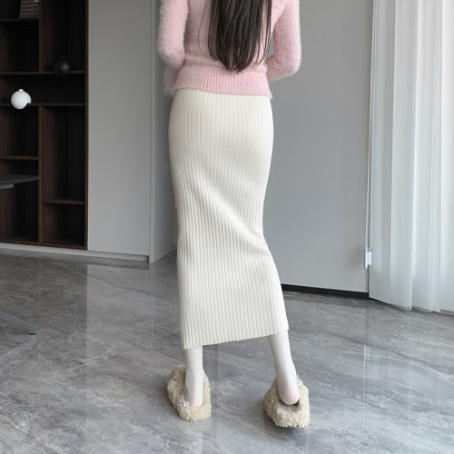 2025秋冬新款針織半身裙直筒一步黑色長裙包臀顯瘦裹裙女裙長90 2025秋冬新款針織半身裙直筒一步黑色長裙包臀顯瘦裹裙女裙長90