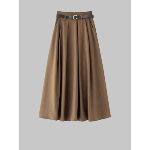 大洪官方嚴選店復古畫報秋冬高腰垂感中長職業半身裙A字繖裙顯瘦 大洪官方嚴選店復古畫報秋冬高腰垂感中長職業半身裙A字繖裙顯瘦