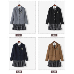 原創正版本佐中jk製服西裝外套女校供感春季款學院風西服班服套裝