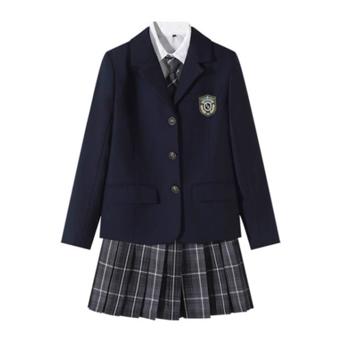 原創正版本佐中jk製服西裝外套女校供感春季款學院風西服班服套裝 原創正版本佐中jk製服西裝外套女校供感春季款學院風西服班服套裝