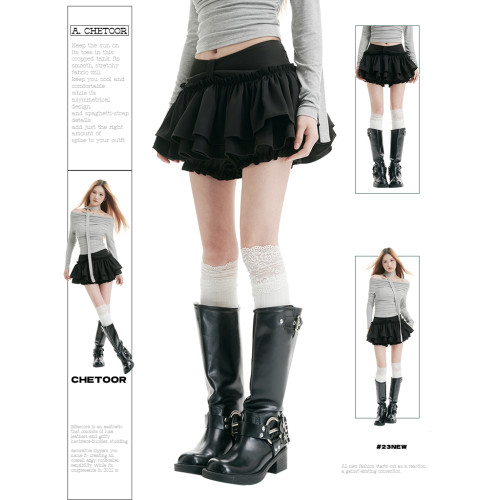 黑色半身裙女春秋2025年新款芭蕾學院風蛋糕裙短裙甜酷辣妹百褶裙 黑色半身裙女春秋2025年新款芭蕾學院風蛋糕裙短裙甜酷辣妹百褶裙