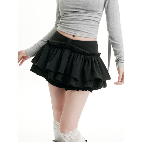 黑色半身裙女春秋2025年新款芭蕾學院風蛋糕裙短裙甜酷辣妹百褶裙 黑色半身裙女春秋2025年新款芭蕾學院風蛋糕裙短裙甜酷辣妹百褶裙