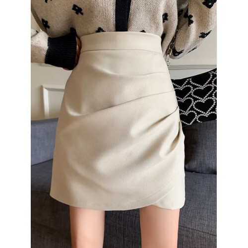 黑色不規則一步半身裙女秋冬2025新款大碼胖妹妹高腰包臀a字短裙