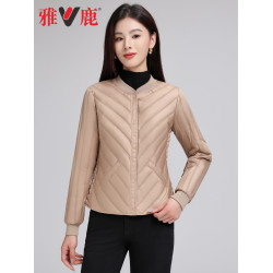 雅鹿羽絨內膽女2025新款修身輕薄長袖內搭短款貼身馬甲內穿羽絨服