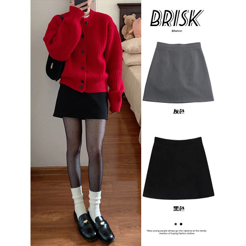 大碼胖M毛呢短裙女小個子褲裙遮胯a字裙顯瘦包臀裙半身裙短款秋冬 大碼胖M毛呢短裙女小個子褲裙遮胯a字裙顯瘦包臀裙半身裙短款秋冬