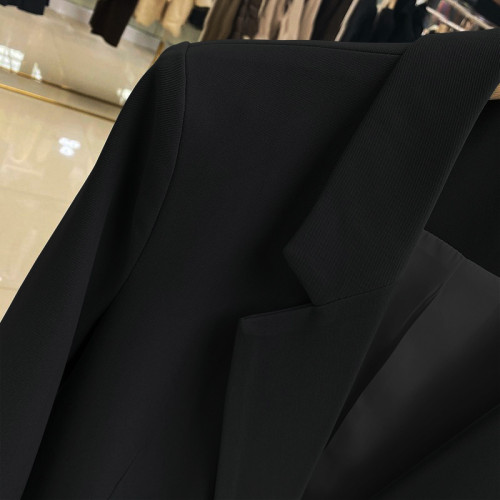 黑色西裝外套女2025年秋季新款設計感百搭高級氣質顯瘦小個子西服 黑色西裝外套女2025年秋季新款設計感百搭高級氣質顯瘦小個子西服