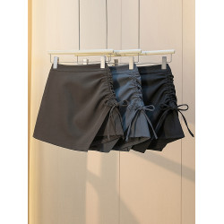 2025夏季新款設計感別致修身顯瘦短裙女大碼港味辣妹不規則褲裙潮