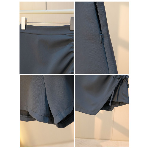 2025夏季新款設計感別致修身顯瘦短裙女大碼港味辣妹不規則褲裙潮 2025夏季新款設計感別致修身顯瘦短裙女大碼港味辣妹不規則褲裙潮