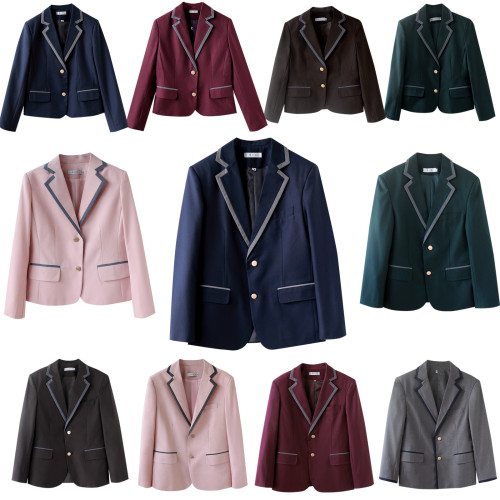 鋒萃 韓版西裝証件照網紅 西服學生裝情侶裝英倫學院風JK製服外套 鋒萃 韓版西裝証件照網紅 西服學生裝情侶裝英倫學院風JK製服外套