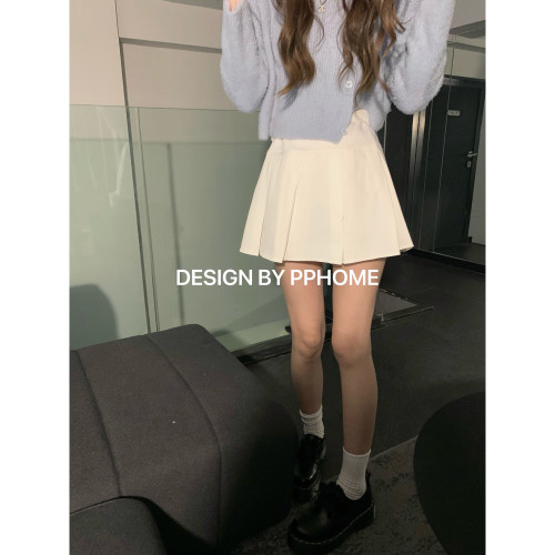 PPHOME校園時代~四季網球短裙可愛寬百褶高腰顯瘦百搭半身裙短裙