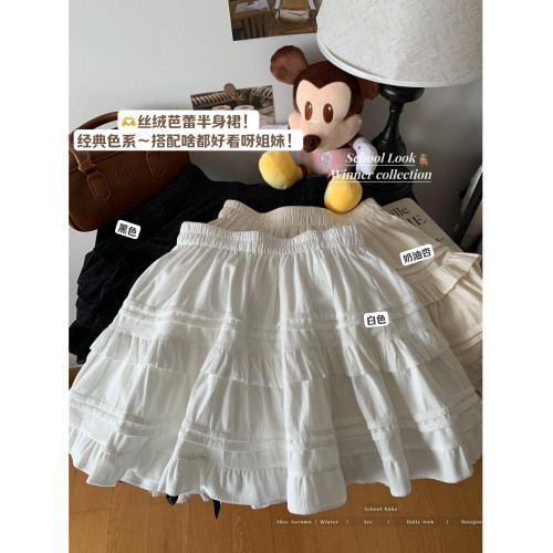 下架學姐絲絨甜美芭蕾風高腰半身裙女秋季蓬蓬A字顯瘦蛋糕短裙ins 下架學姐絲絨甜美芭蕾風高腰半身裙女秋季蓬蓬A字顯瘦蛋糕短裙ins