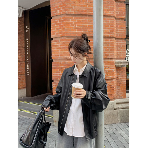 棕色皮衣外套女2025新款小個子超火復古加絨加厚美拉德機車皮夾克 棕色皮衣外套女2025新款小個子超火復古加絨加厚美拉德機車皮夾克