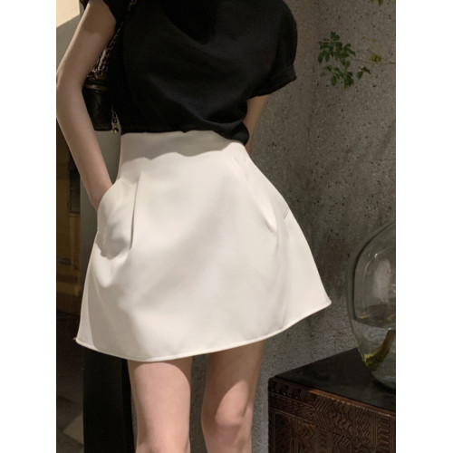 法式復古蓬蓬裙春夏新款大碼高腰顯瘦短裙女白色繖裙花苞裙半身裙