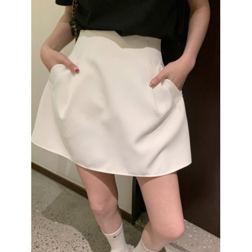 法式復古蓬蓬裙春夏新款大碼高腰顯瘦短裙女白色繖裙花苞裙半身裙