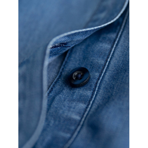 出口高級水洗牛仔襯衫女設計感小衆寬松百搭曡穿襯衣垂感打底