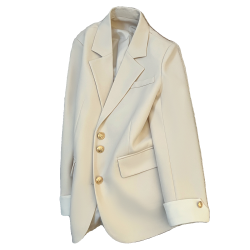 奶油色西裝外套女2025春秋新款韓版設計感小衆時尚氣質通勤小西服