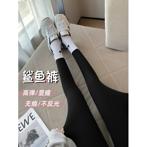 鯊魚褲女外穿2025新款秋冬高腰提臀瑜珈褲運動健身黑色加絨打底褲 鯊魚褲女外穿2025新款秋冬高腰提臀瑜珈褲運動健身黑色加絨打底褲