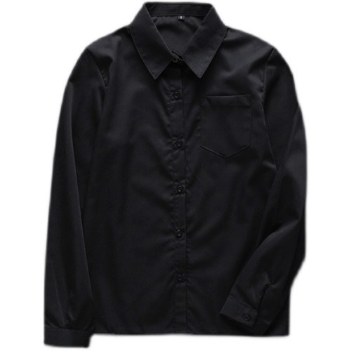 日系jk白襯衫女長短袖純白色上衣春秋基礎款製服內搭寬松新款襯衣