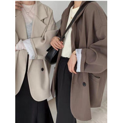 春秋西裝外套女2025新款爆款學院風小個子高級感休閒寬松西服上衣