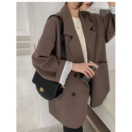 春秋西裝外套女2025新款爆款學院風小個子高級感休閒寬松西服上衣 春秋西裝外套女2025新款爆款學院風小個子高級感休閒寬松西服上衣