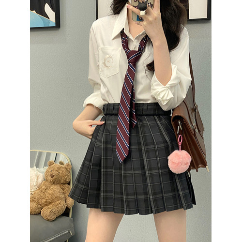 【神仙club】月下鶴長袖JK襯衫  原創JK襯衣長袖製服校供感上衣女