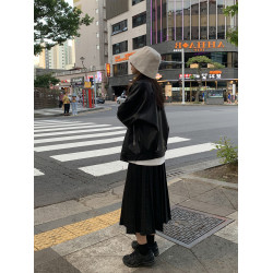 皮衣外套女2025年新款春秋短款韓版寬松復古休閒港風機車pu皮夾克