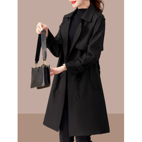 風衣外套女裝春秋2025今年流行新款秋裝時尚氣質中長款小個子大衣 風衣外套女裝春秋2025今年流行新款秋裝時尚氣質中長款小個子大衣