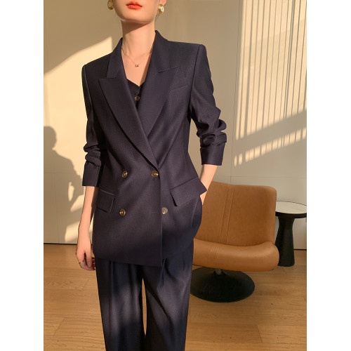 高級感西裝套裝女2025新款秋冬季氣質高級休閒職業西服馬甲三件套 高級感西裝套裝女2025新款秋冬季氣質高級休閒職業西服馬甲三件套