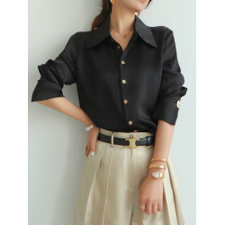 緞面內搭白色襯衫女裝2025早秋新款設計感小衆法式高級感醋酸上衣