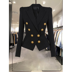 時尚設計感顯瘦小西裝外套女2025春秋新款氣質雙排釦百搭經典西服