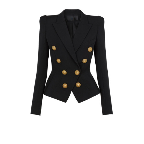 時尚設計感顯瘦小西裝外套女2025春秋新款氣質雙排釦百搭經典西服 時尚設計感顯瘦小西裝外套女2025春秋新款氣質雙排釦百搭經典西服