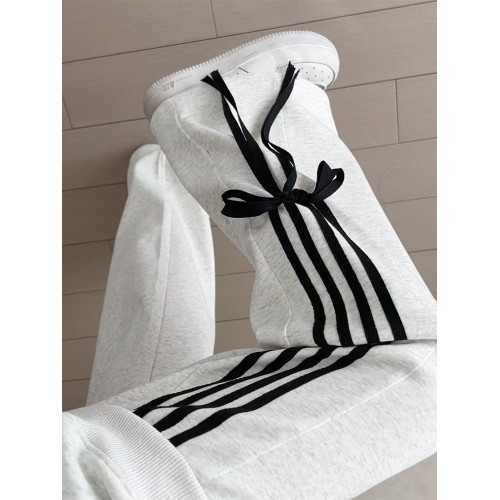 灰色蝴蝶結甜酷運動褲女秋季2025新款高腰休閒濶腿褲寬松直筒衛褲 灰色蝴蝶結甜酷運動褲女秋季2025新款高腰休閒濶腿褲寬松直筒衛褲