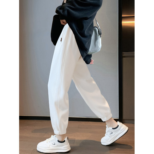 白色運動褲女春秋顯瘦150小個子休閒褲子女2025新款冬季加絨衛褲 白色運動褲女春秋顯瘦150小個子休閒褲子女2025新款冬季加絨衛褲