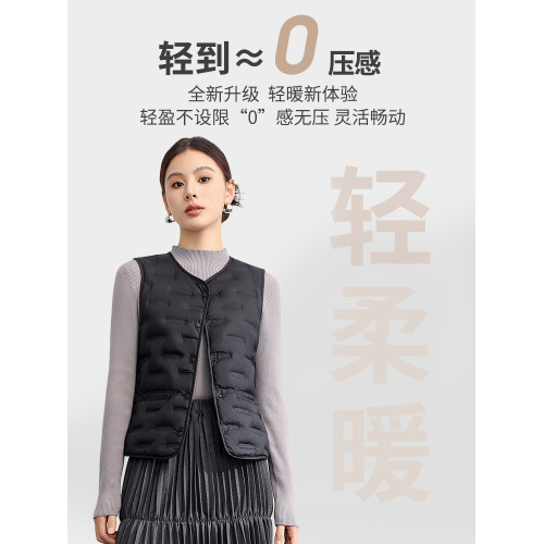 雅鹿輕薄羽絨馬甲女2025冬季新款時尚短款輕暖內膽羽絨內搭外套 雅鹿輕薄羽絨馬甲女2025冬季新款時尚短款輕暖內膽羽絨內搭外套