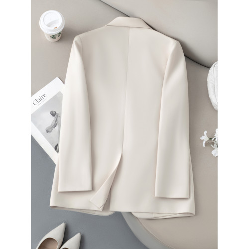 高米締小西裝外套女秋2025新款休閒高級感小個子獨特漂亮米白西服 高米締小西裝外套女秋2025新款休閒高級感小個子獨特漂亮米白西服