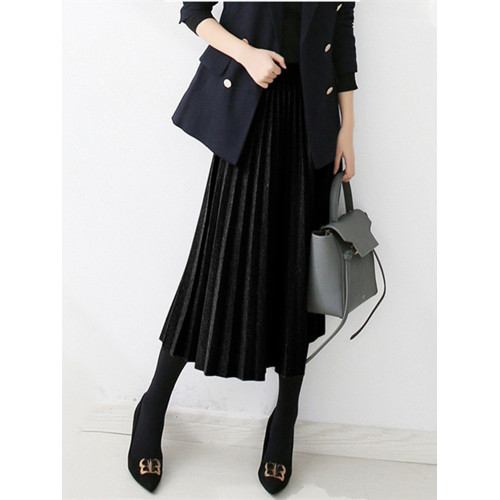 毛呢百褶裙半身裙女中長款2025秋冬新款高腰顯瘦垂感加厚a字長裙 毛呢百褶裙半身裙女中長款2025秋冬新款高腰顯瘦垂感加厚a字長裙