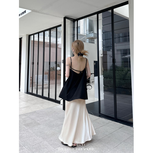 林初一 高級感超好看醋酸緞面半身長裙女夏氣質垂墜顯瘦a字魚尾裙 林初一 高級感超好看醋酸緞面半身長裙女夏氣質垂墜顯瘦a字魚尾裙