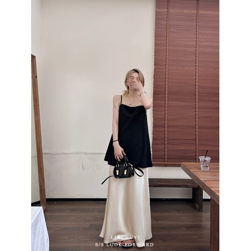 林初一 高級感超好看醋酸緞面半身長裙女夏氣質垂墜顯瘦a字魚尾裙 林初一 高級感超好看醋酸緞面半身長裙女夏氣質垂墜顯瘦a字魚尾裙