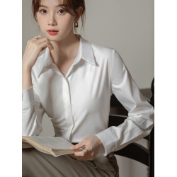 白色抗皺襯衫女長袖春秋職業正裝商務職場教資面試套裝女西裝褲